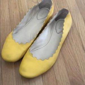 Yellow Chloe flats
